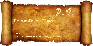 Pakurár Ilma névjegykártya